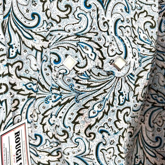 NEW NWT Panhandle Slim Womens XL Pearl Snap Blue Western Shirt Top Rodeo Ranch - Picture 5 of 11